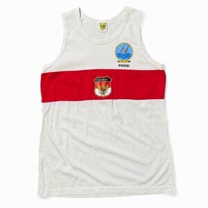 Vintage Indonesia Rowing Club Boat Yacht Team Podsi Tank Muscle Shirt L/M 18x26"